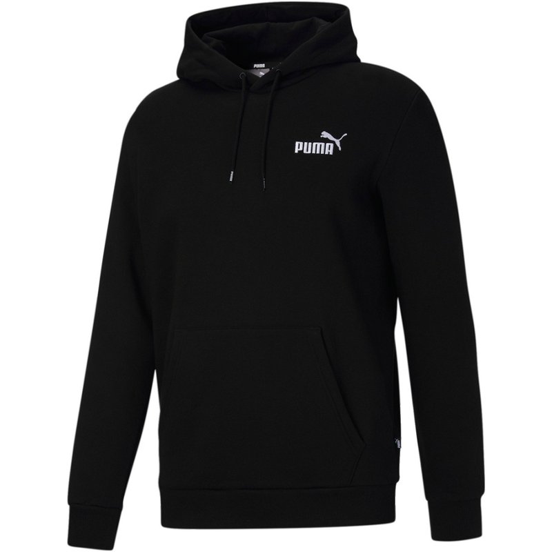 PUMA Men's Essential+ Embroidery Logo Fleece Hoodie Black, Small - Men's Athletic Performance Tops at Academy Sports product image