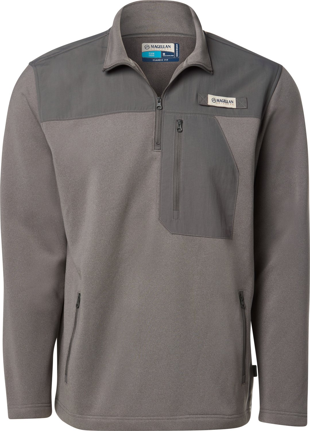 Magellan Outdoors Men’s FishGear Overcast Fleece Long Sleeve 1/4 Zip ...