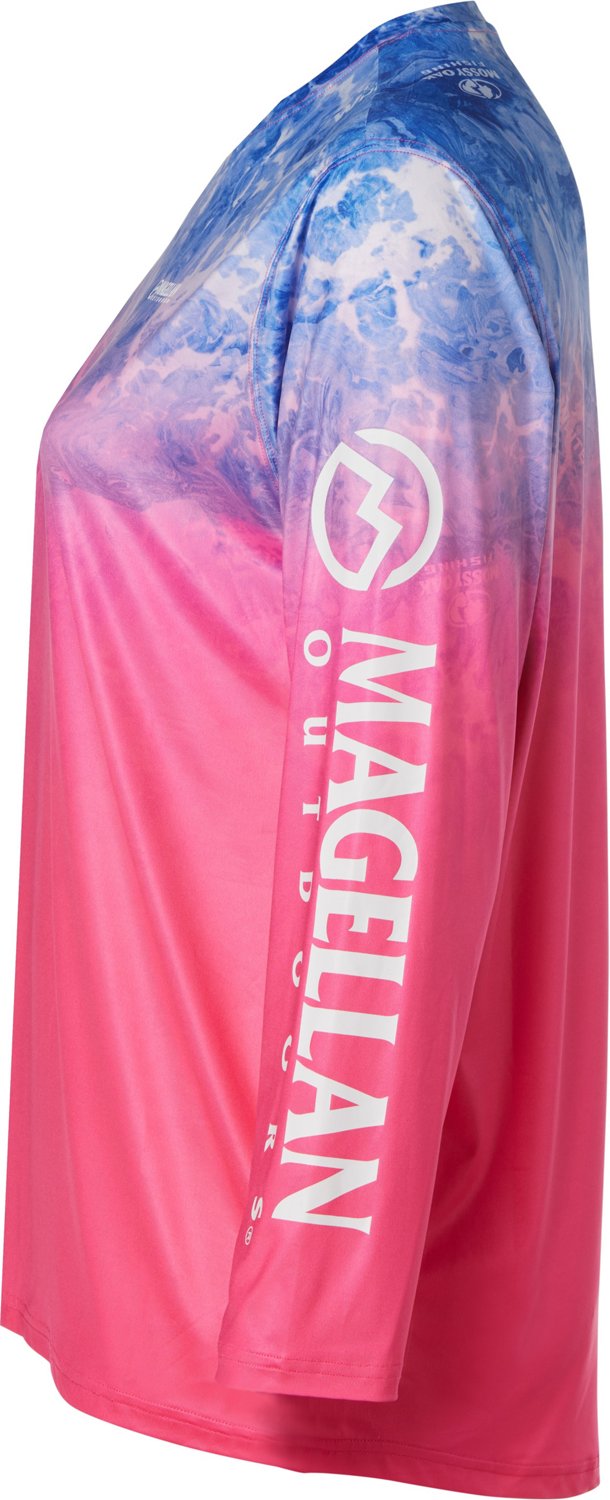Magellan Outdoors Women’s Plus WhiteCap Ombre Long Sleeve Fishing Shirt - view number 3