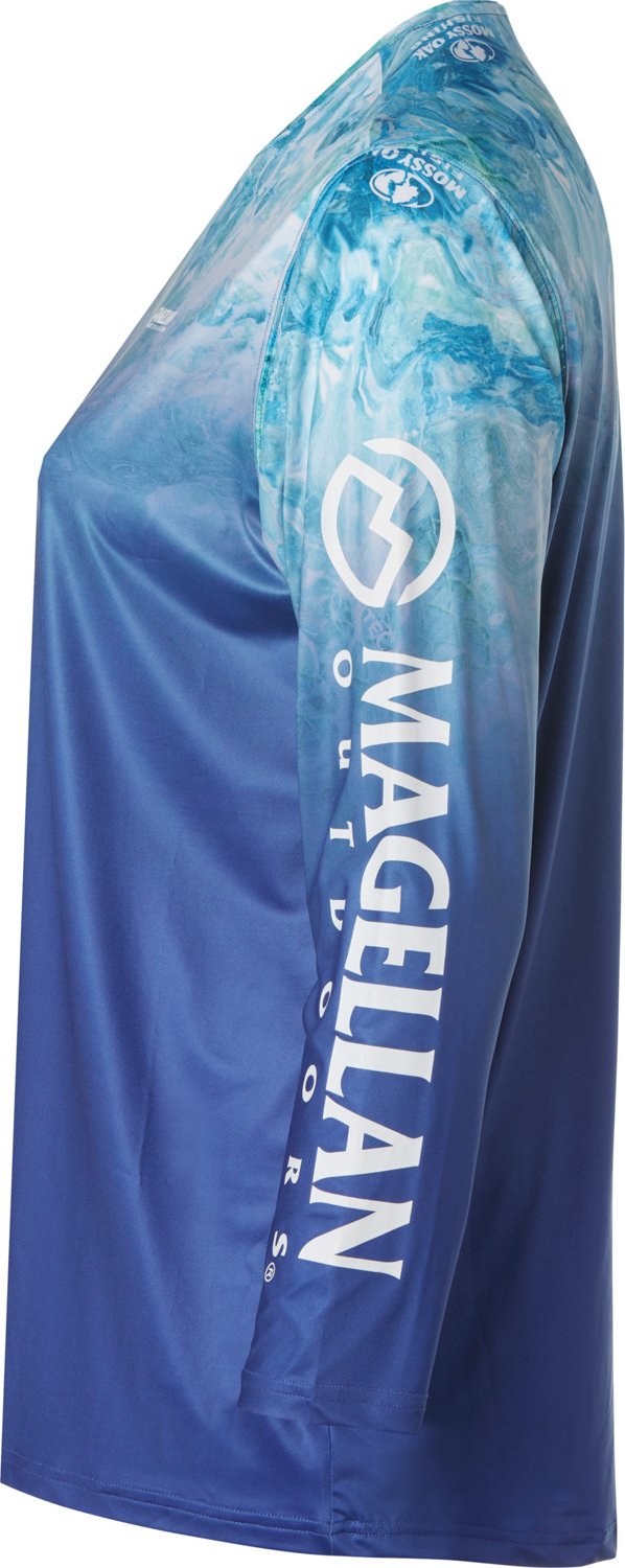 Magellan Outdoors Women’s Plus WhiteCap Ombre Long Sleeve Fishing Shirt - view number 3