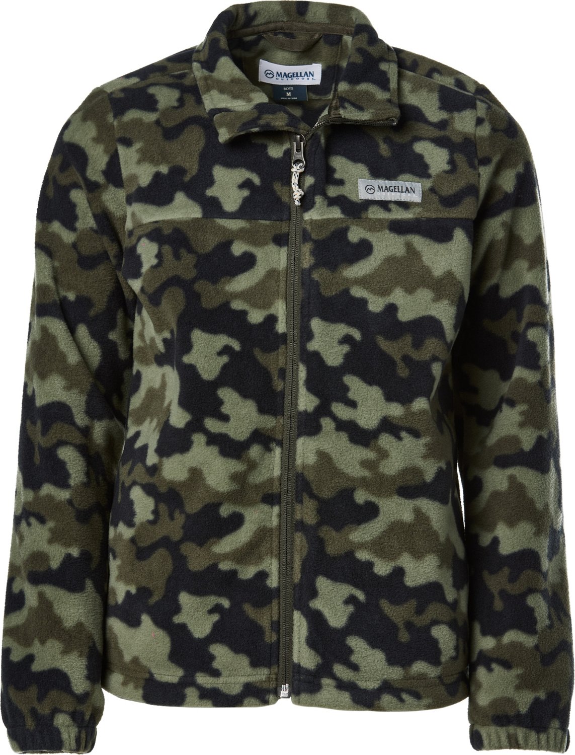 Magellan Outdoors Boys' Arctic Fleece Woodland Camo Jacket Academy