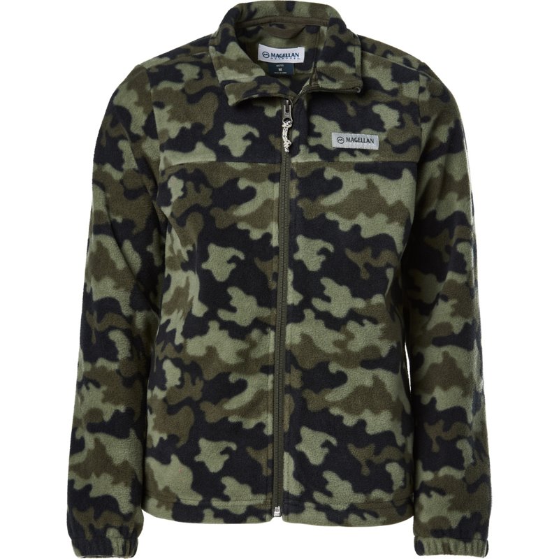 Magellan Outdoors Boys' Arctic Fleece Woodland Camo Jacket Green Dark, Large - Boy's Ski Outerwear And Fleece at Academy Sports product image