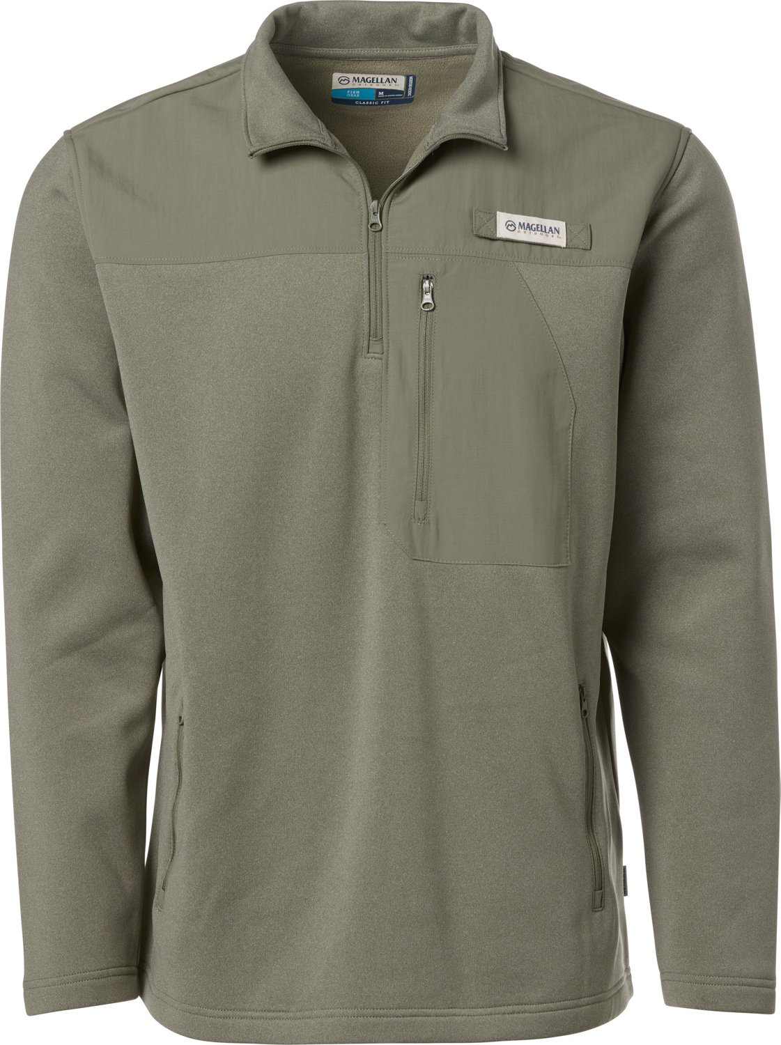 Magellan Outdoors Men's FishGear Overcast Fleece Long Sleeve 1/4 Zip Shirt