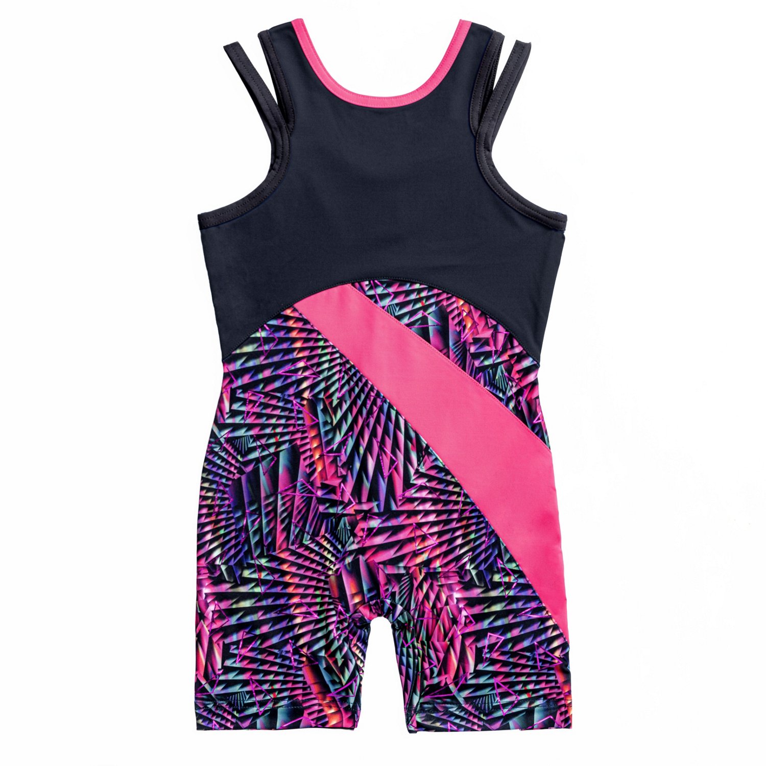 Rainbeau Moves Girls' Printed Biketard