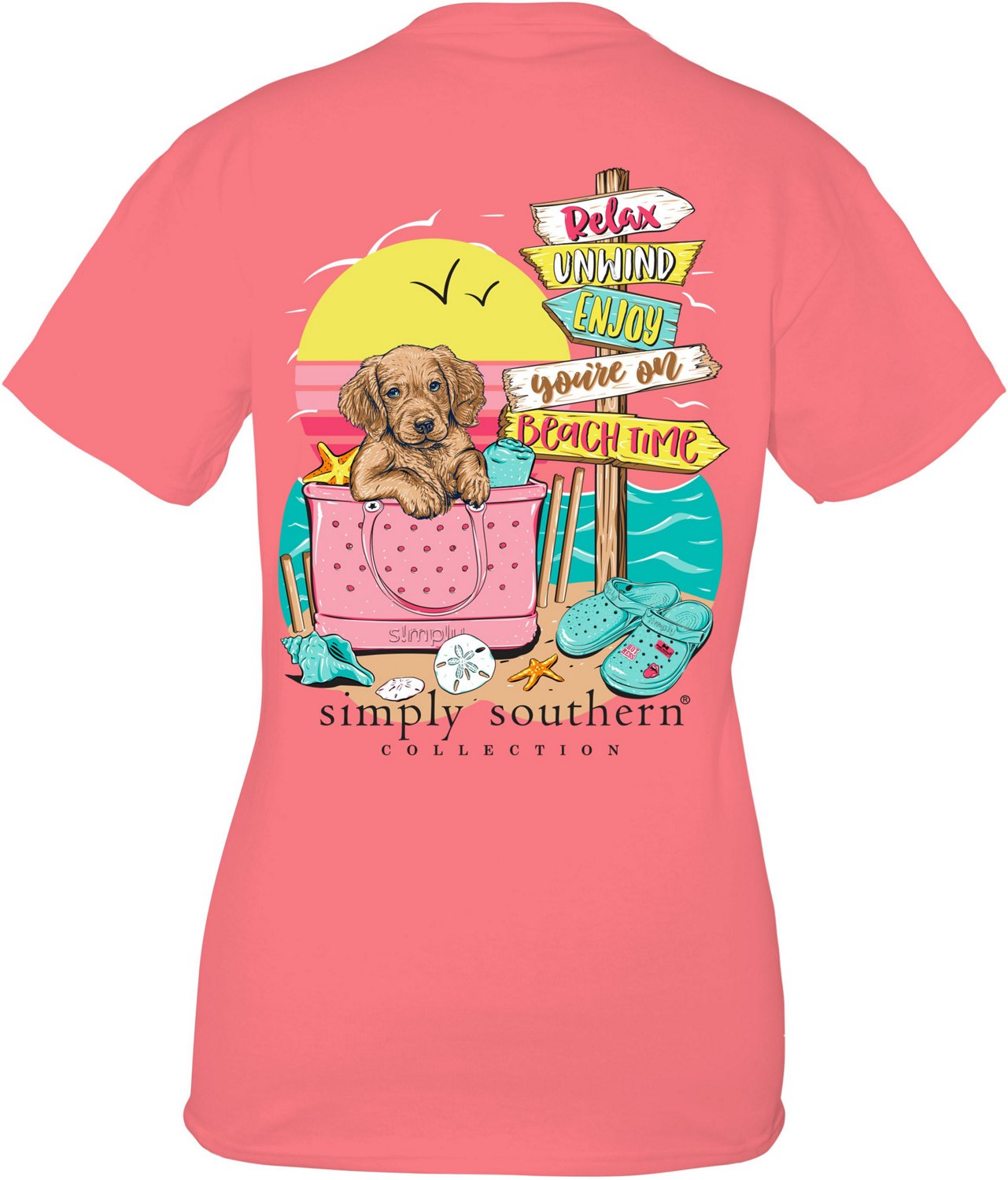 Simply Southern Women's Dog Beach T-shirt | Academy