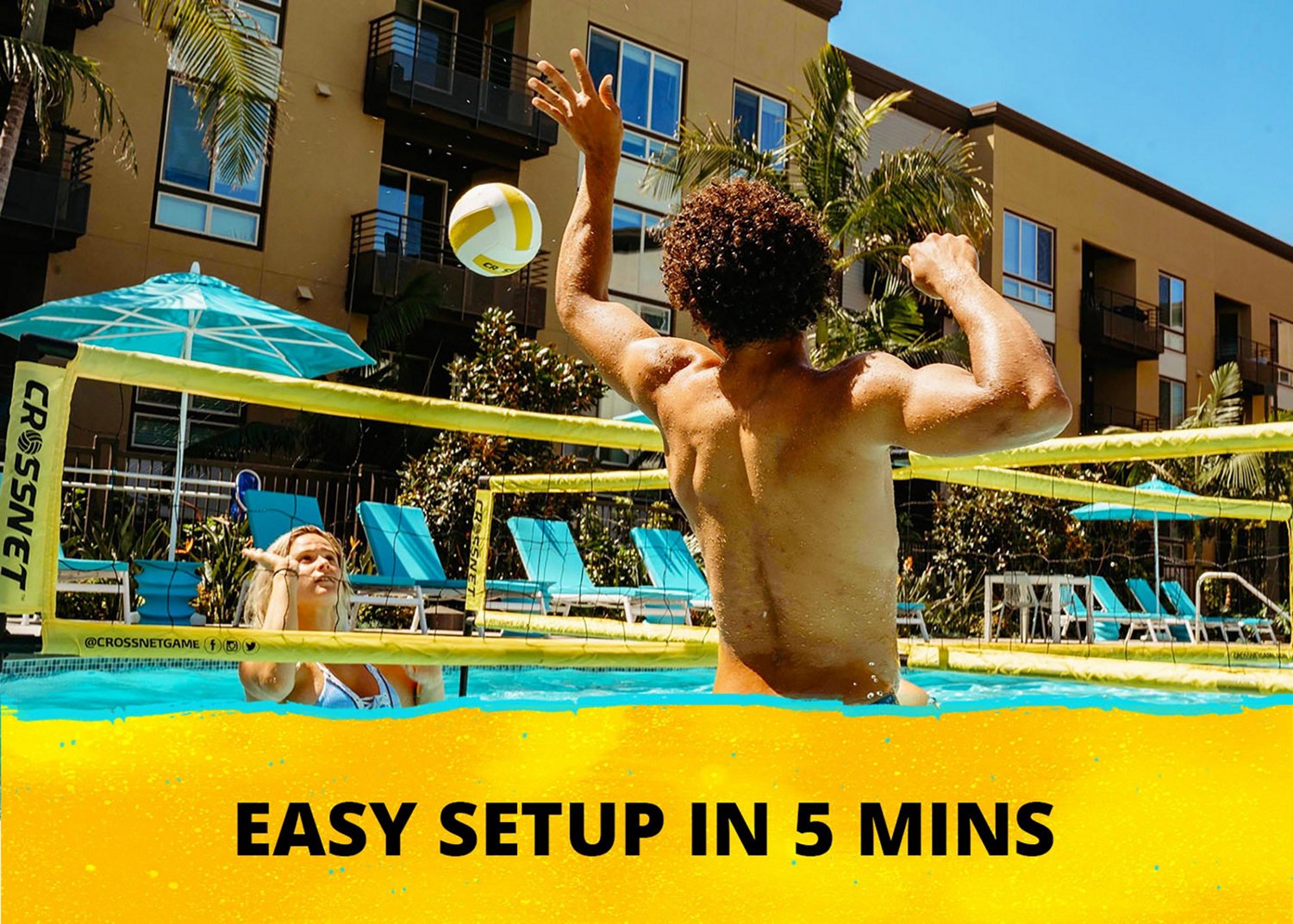 Crossnet H20 4-Way Volleyball Pool Game Set                                                                                      - view number 5