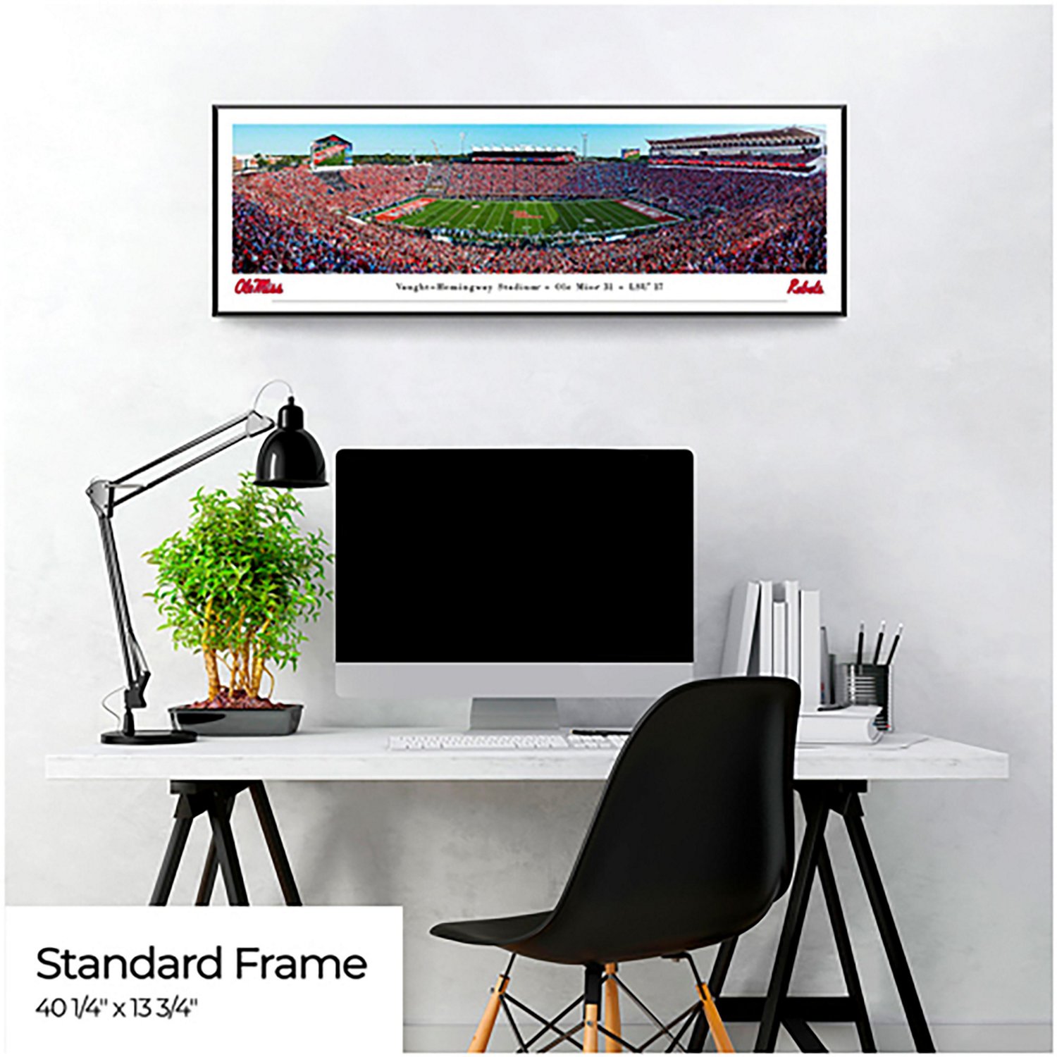 Blakeway Worldwide Panoramas University of Mississippi Football Standard Framed Panoramic Print - view number 2