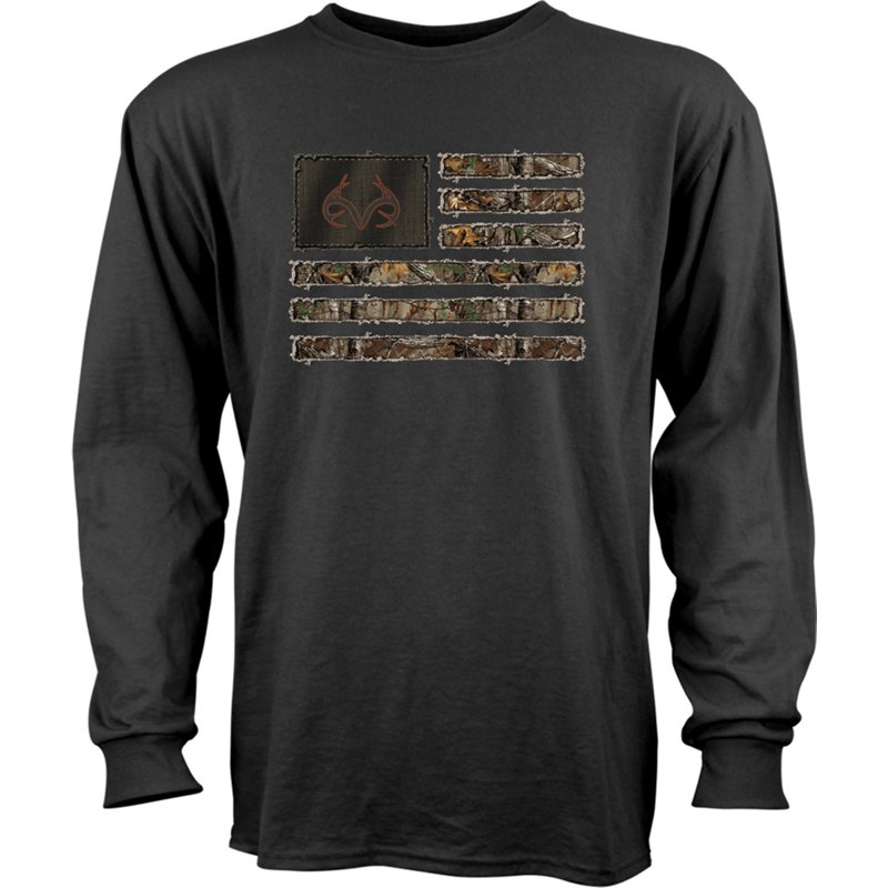 Live Outside the Limits Men's Tattered Flag Long Sleeve T-Shirt Black, 2X-Large - Men's Outdoor Graphic Tees at Academy Sports product image