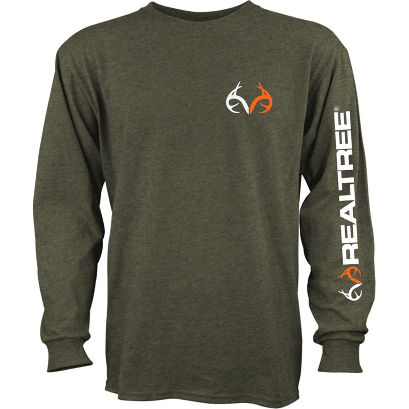 Realtree Men's Realtree Logo Long Sleeve T-Shirt Green, Small - Men's Outdoor Graphic Tees at Academy Sports product image