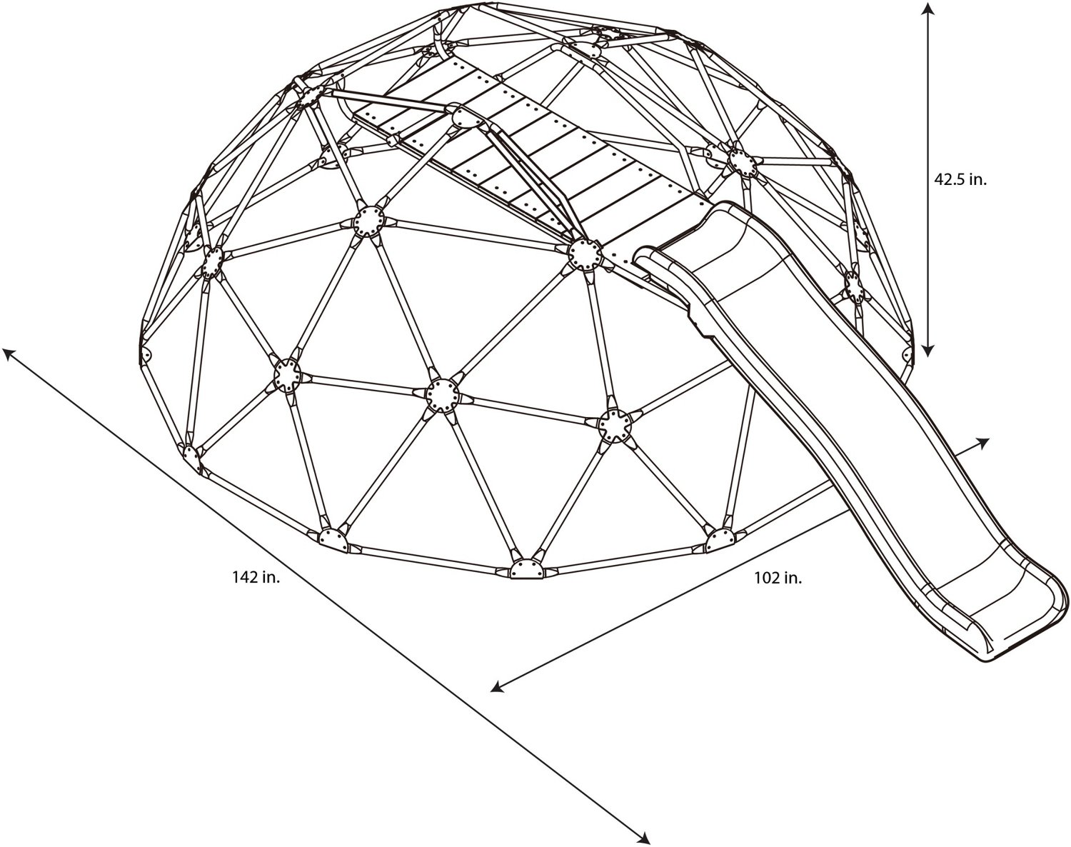 Sportspower Dome Climber with Slide Academy