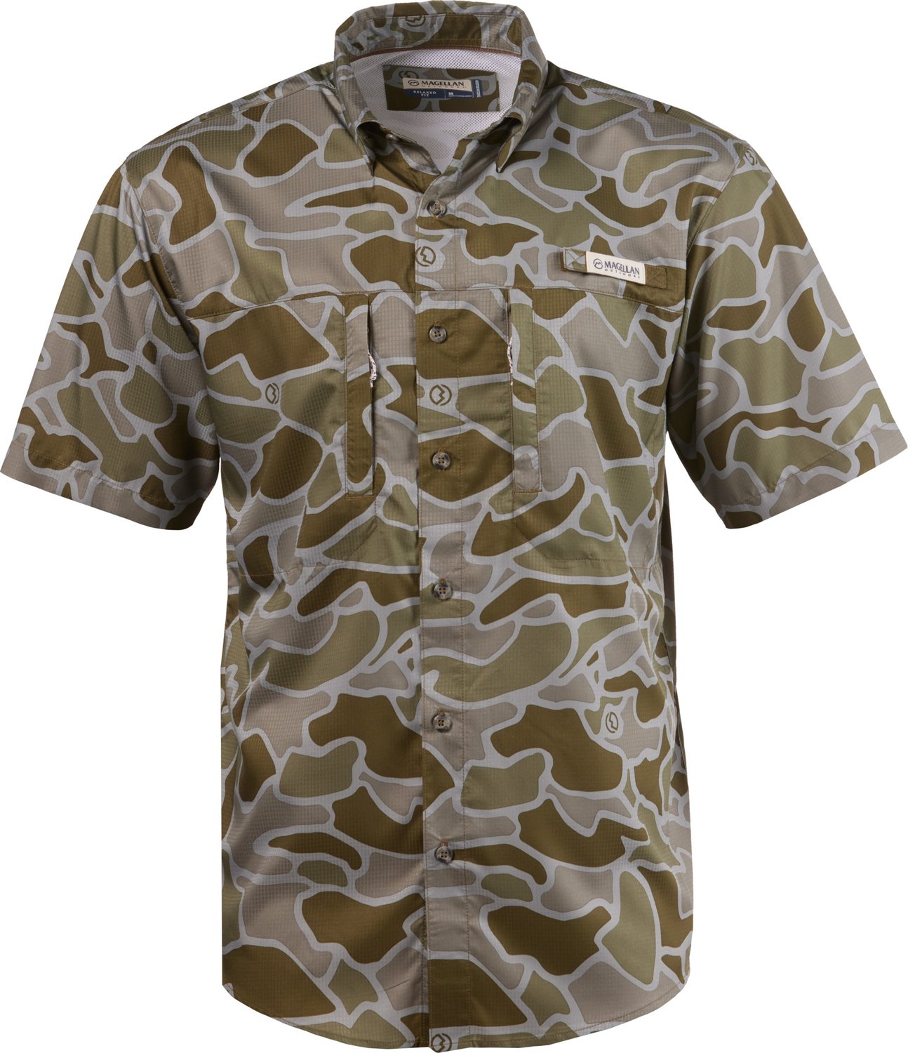 Magellan Outdoors Men’s Mallard Camo Fishing Shirt Academy