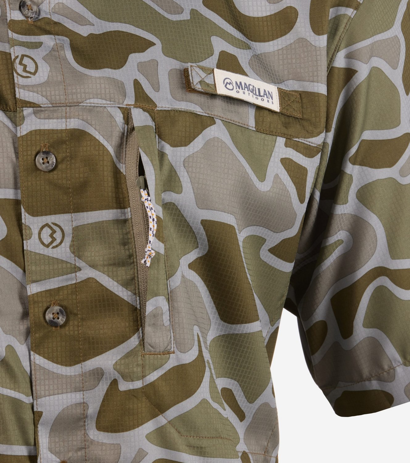 Magellan Outdoors Men’s Mallard Camo Fishing Shirt Academy