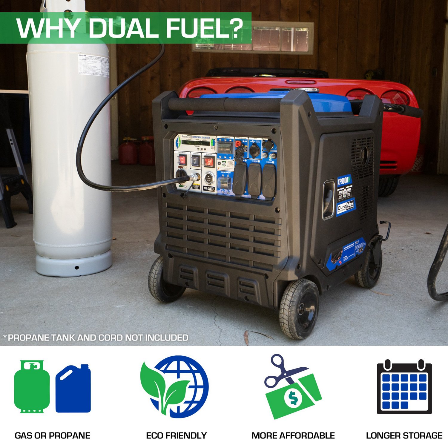 DuroMax 9,000 W 459cc Dual Fuel Digital Inverter Hybrid Portable Generator with CO Alert - view number 4