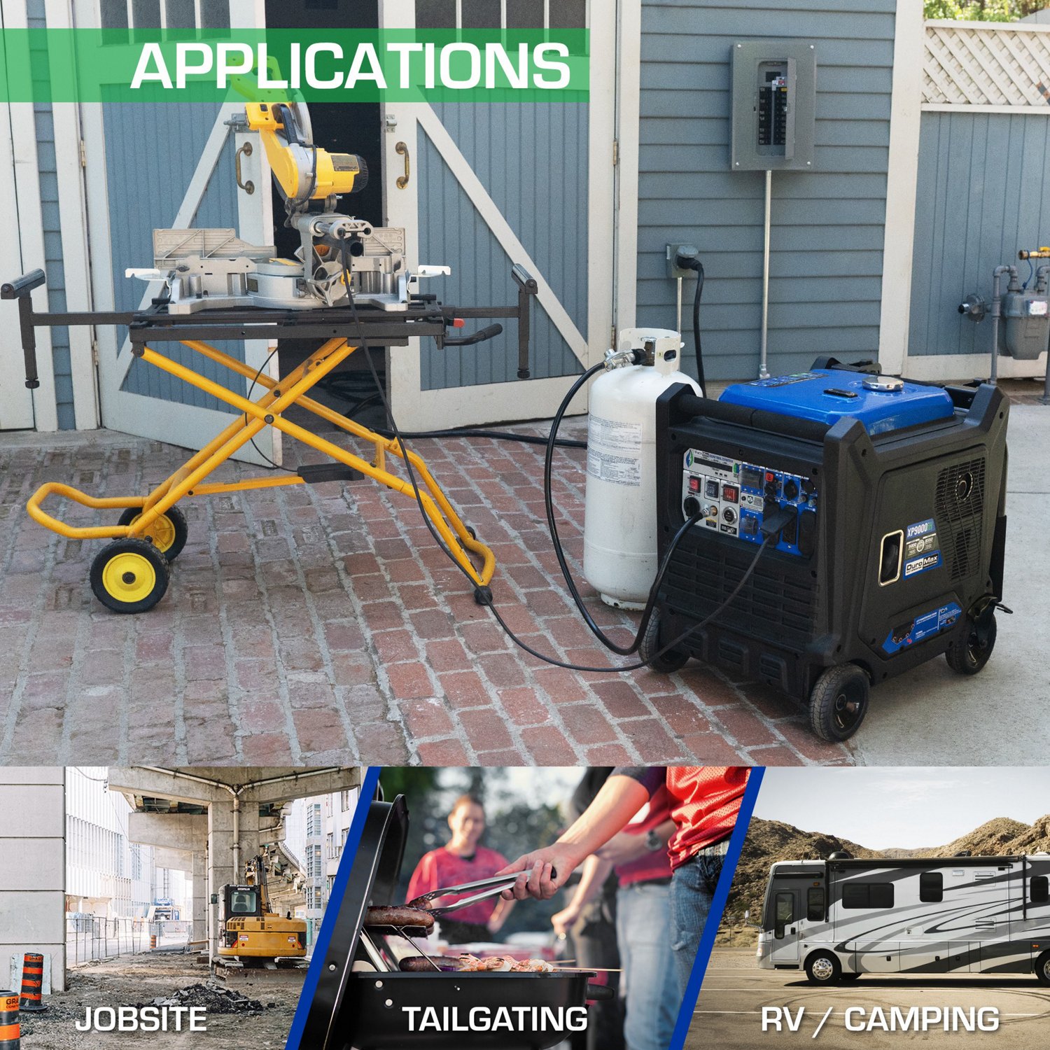 DuroMax 9,000 W 459cc Dual Fuel Digital Inverter Hybrid Portable Generator with CO Alert - view number 5