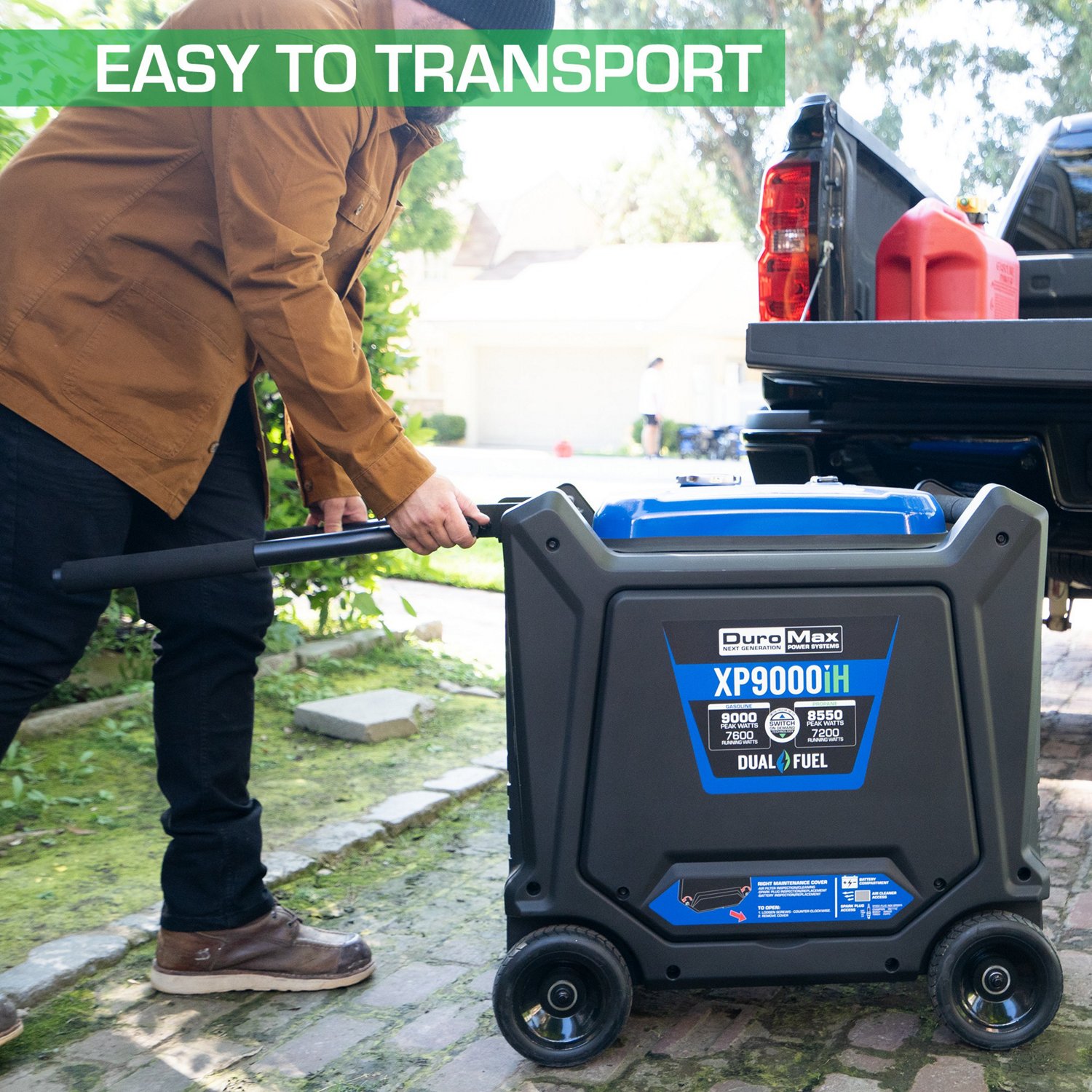 DuroMax 9,000 W 459cc Dual Fuel Digital Inverter Hybrid Portable Generator with CO Alert - view number 7