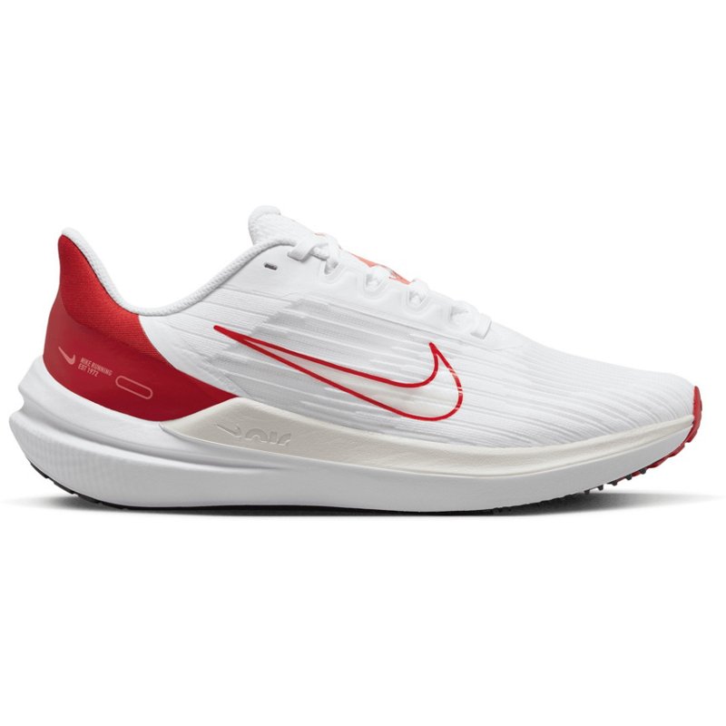 Nike Women's Zoom Winflo 9 Shoes White/Red - Women's Running at Academy Sports product image