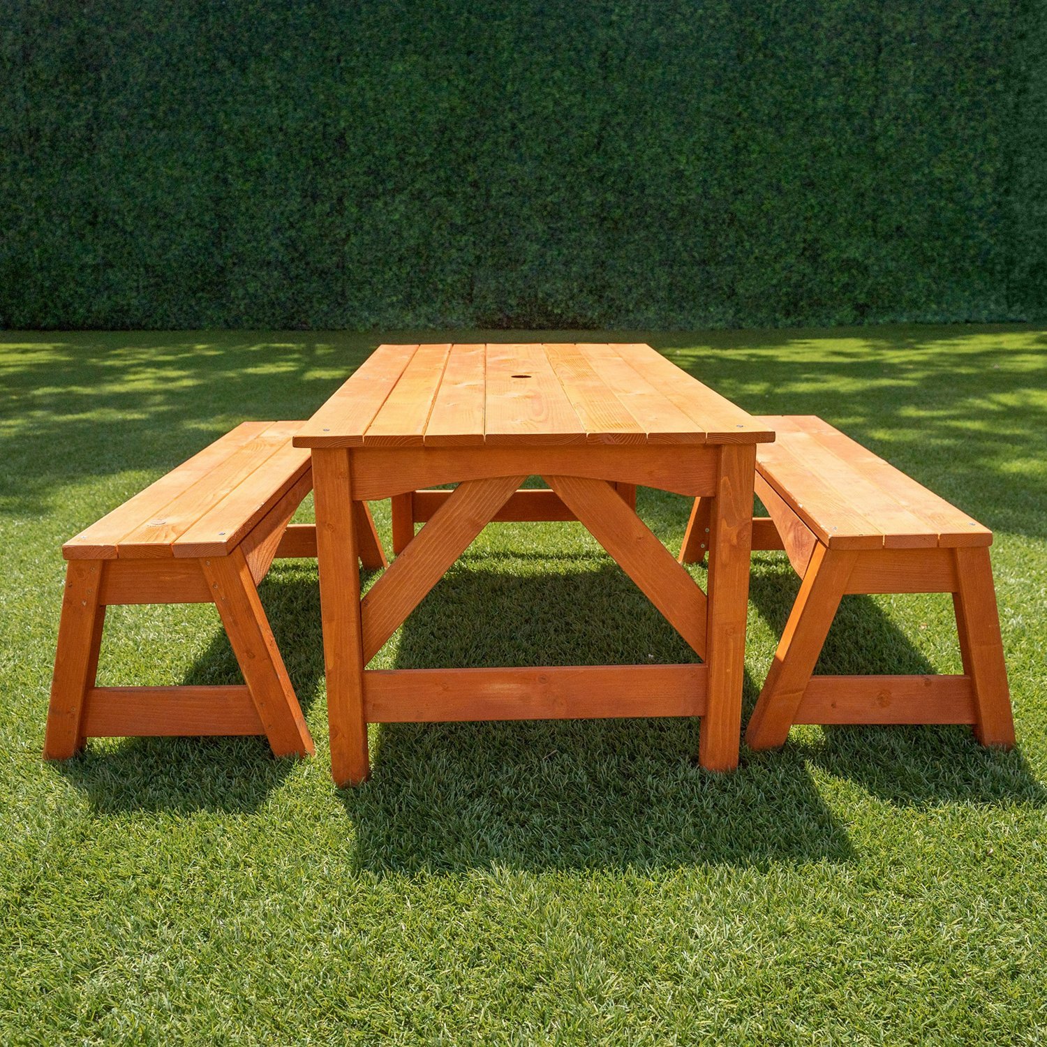 Sportspower Kids Wooden Picnic Table with Separated Bench                                                                        - view number 5
