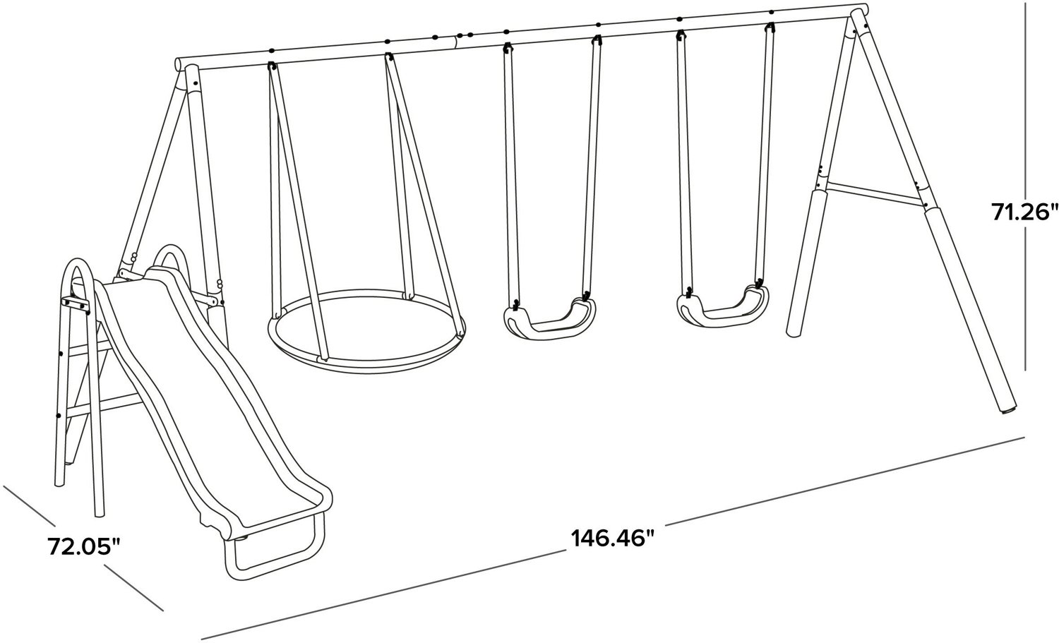 Sportspower Comet Swing Set                                                                                                      - view number 3