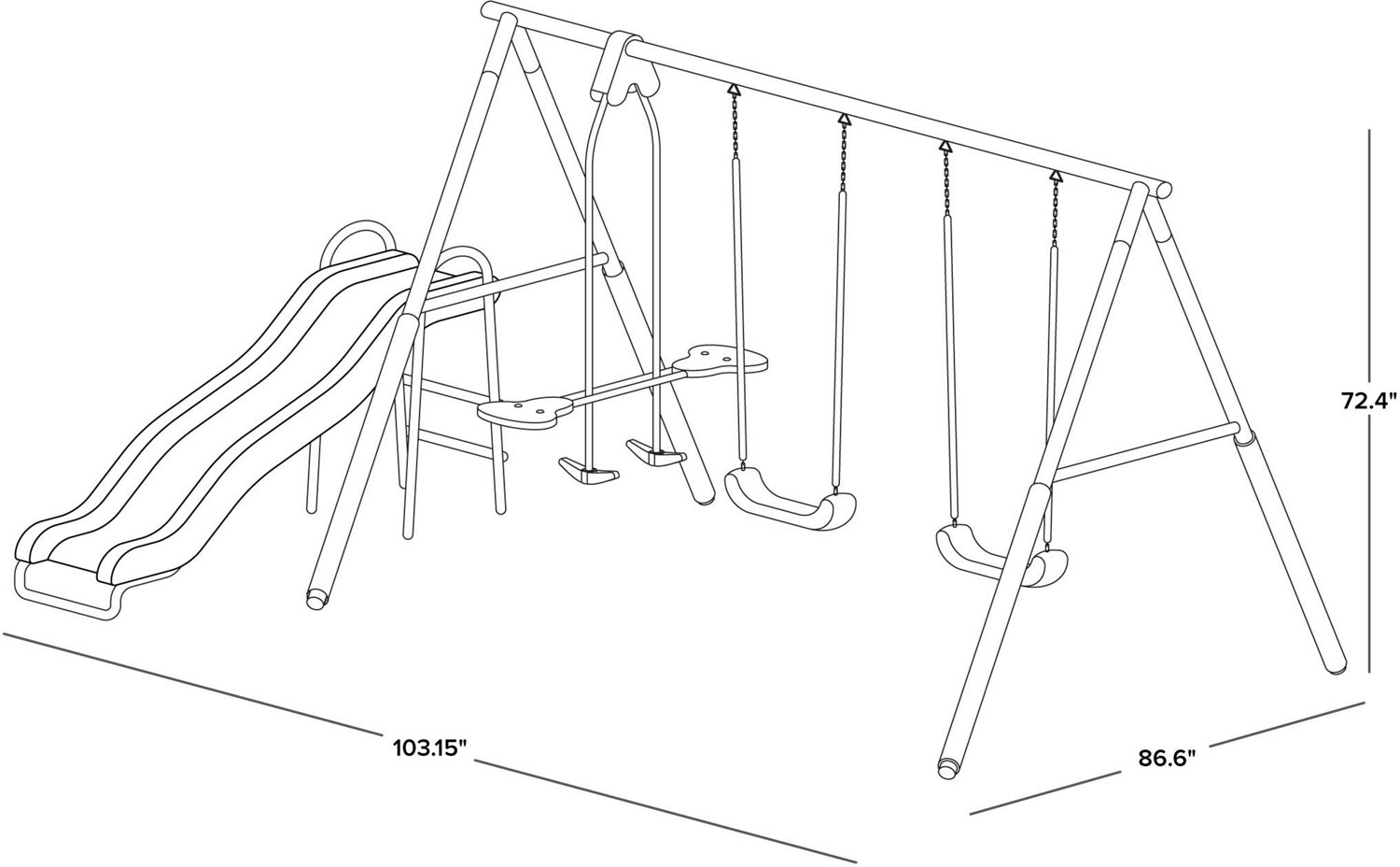 Sportspower Super Lights Swing Set | Academy