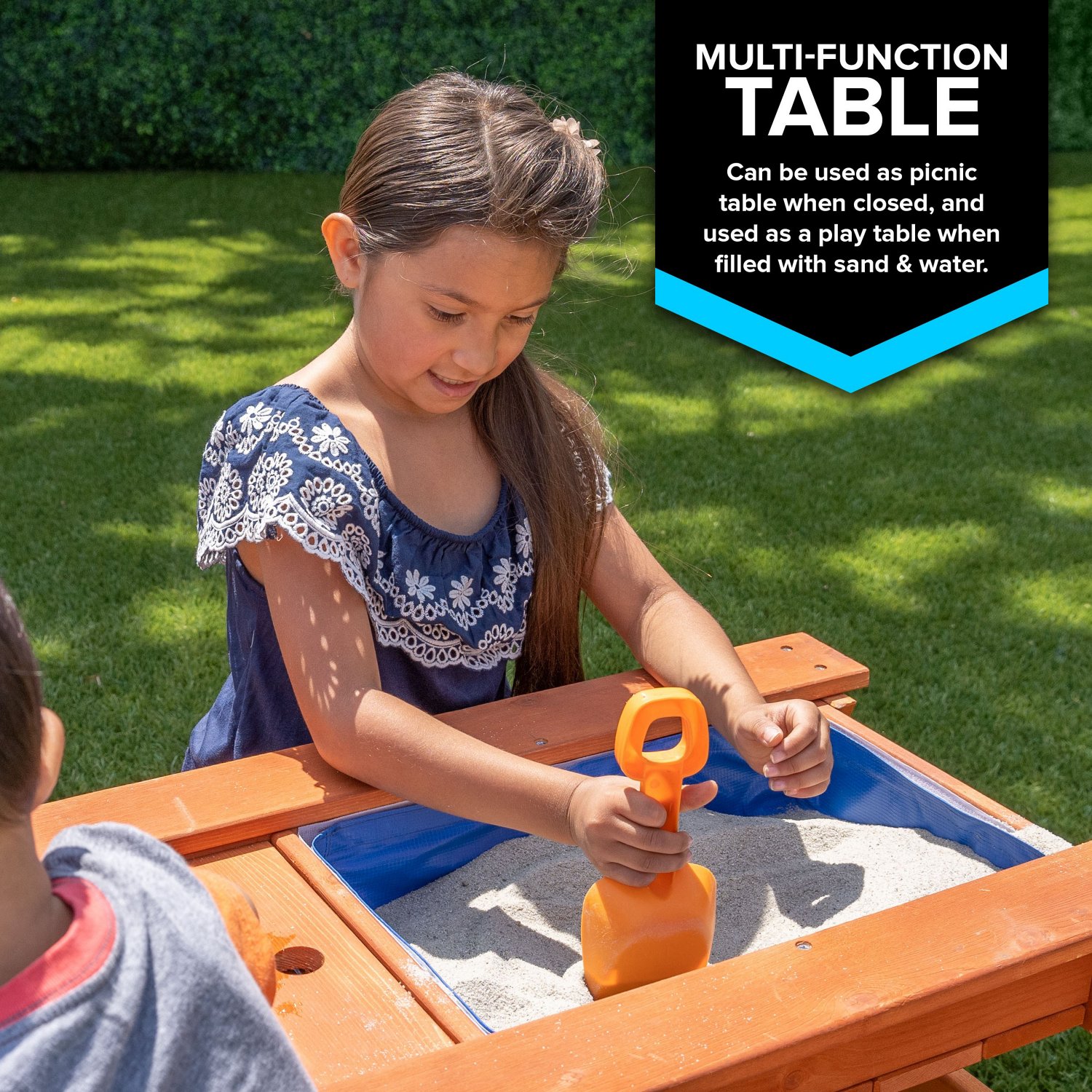 Sportspower Kids Wooden Picnic Table with Sand and Water Play Area                                                               - view number 5