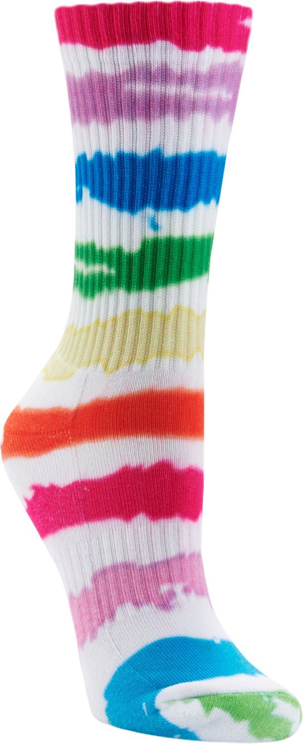 BCG Watercolor Rainbow Stripe Crew Socks 3 Pack - view number 2