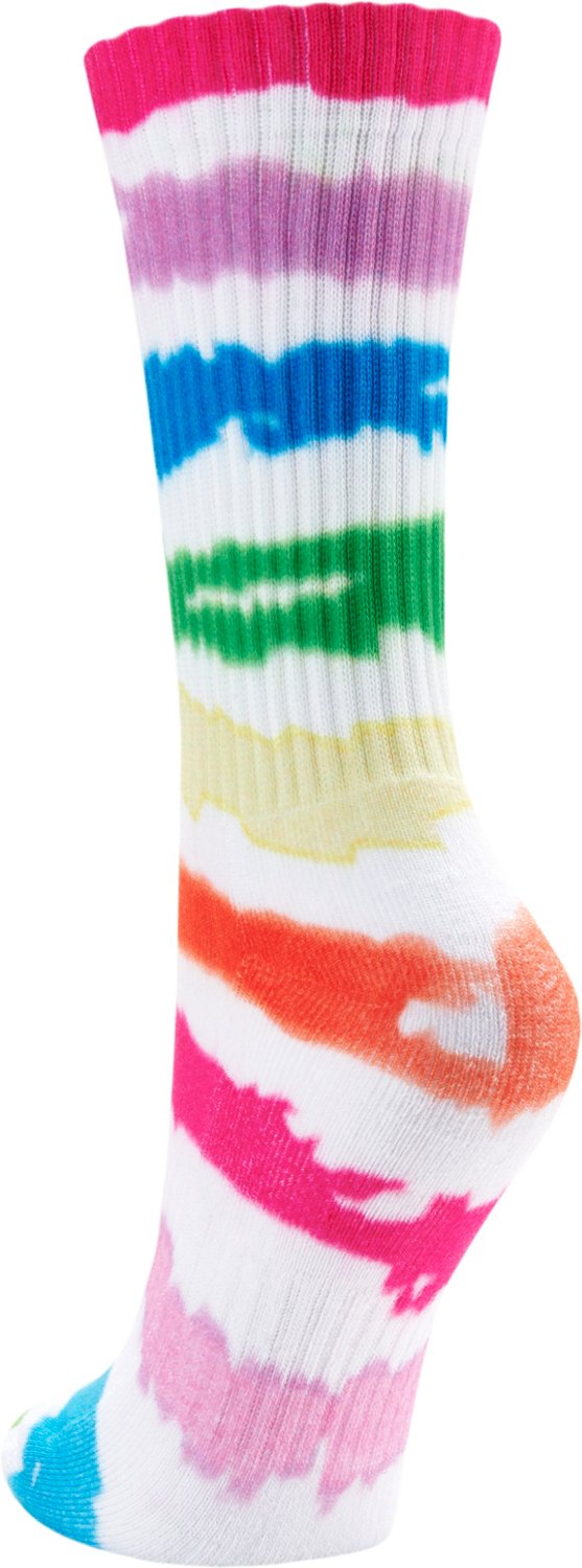 BCG Watercolor Rainbow Stripe Crew Socks 3 Pack - view number 3