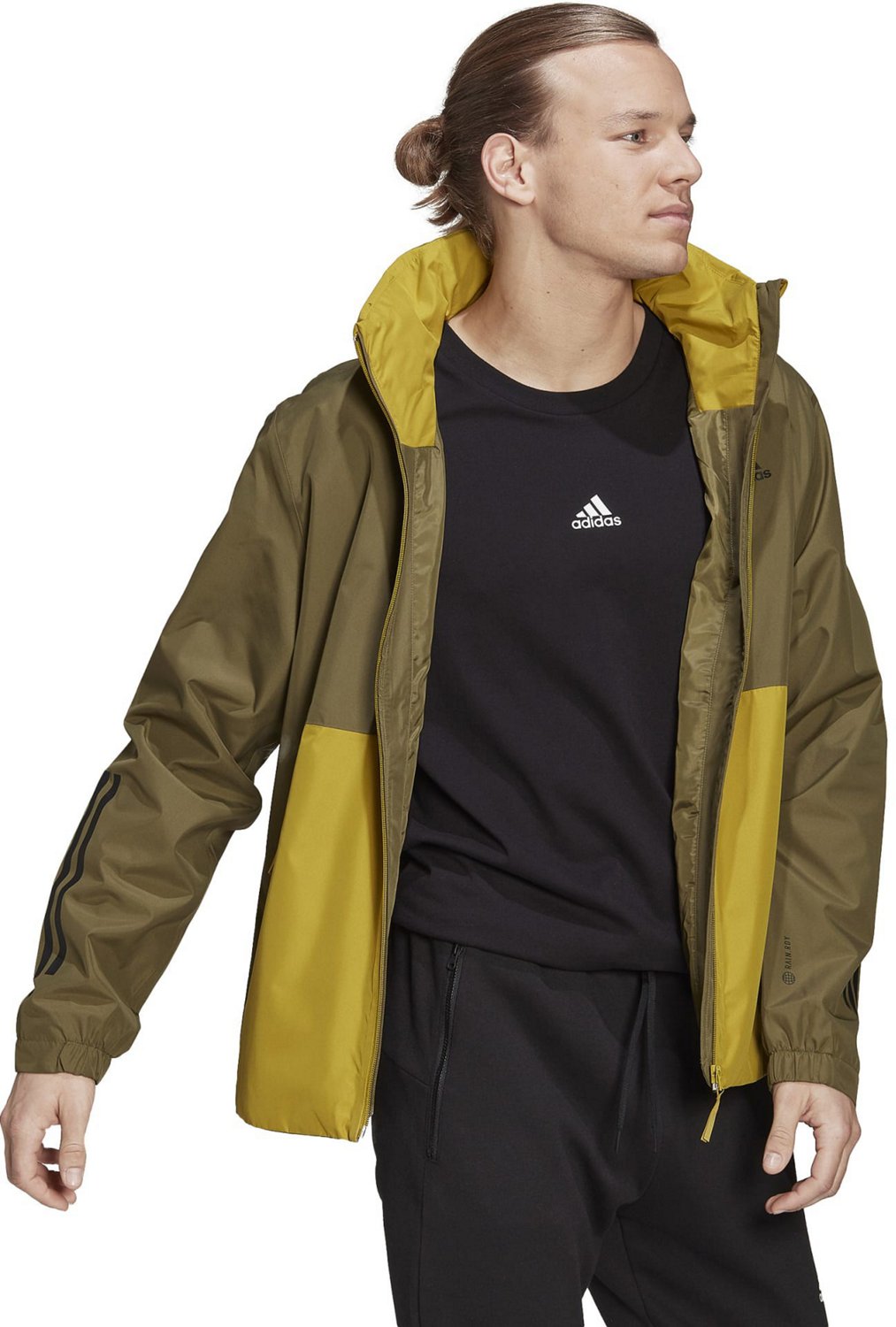 adidas Men's BSC 3S Rain.Ready Jacket - view number 4