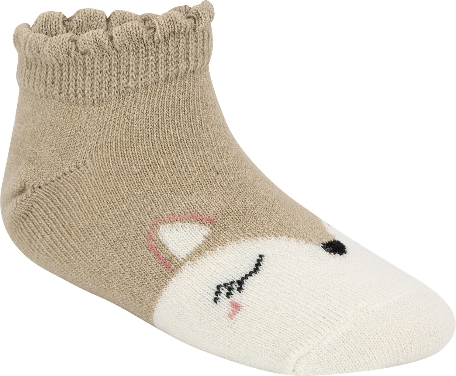 BCG Girls’ Plaid Woodland Animal No Show Socks 6 Pack - view number 2
