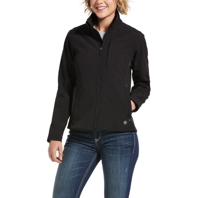 Ariat Women's REAL Softshell Jacket Black, Large - Women's Athletic Jackets at Academy Sports product image