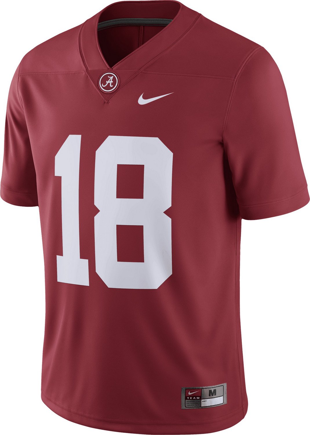 Men's Nike White/Crimson Alabama Crimson Tide Pinstripe Replica Full-Button  Baseball Jersey