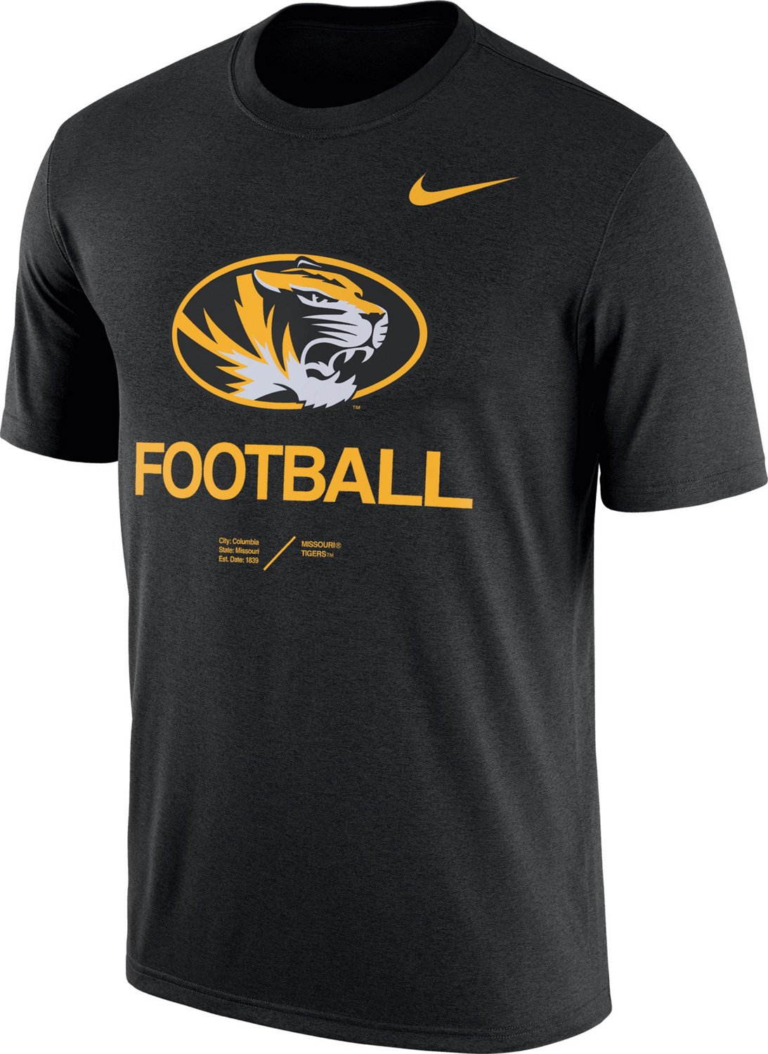 Nike Men's University of Missouri Dri-FIT Legend Team Short Sleeve