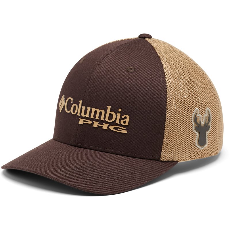 Columbia Sportswear Men's PHG Logo Ball Cap Brown Dark, Small/Medium - Men's Hunting/Fishing Headwear at Academy Sports