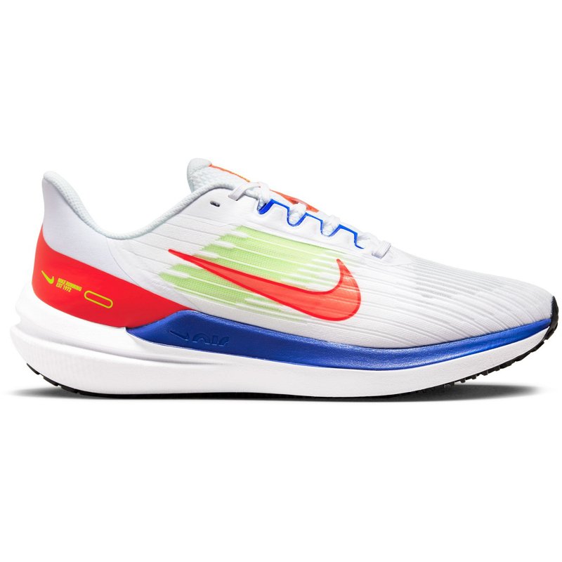 Nike Men's Zoom Winflo 9 Road Running Shoes White/Bright Blue, 11.5 - Men's Running at Academy Sports product image