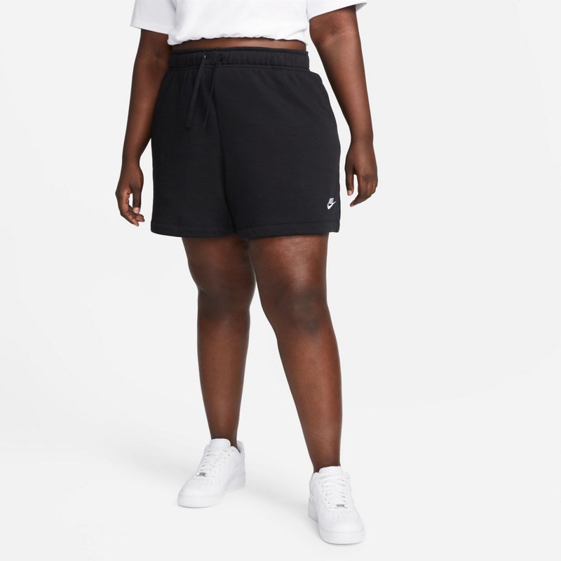 Nike Women's Sportswear Club Fleece Mid-Rise Shorts (Plus Size), 2X, Black