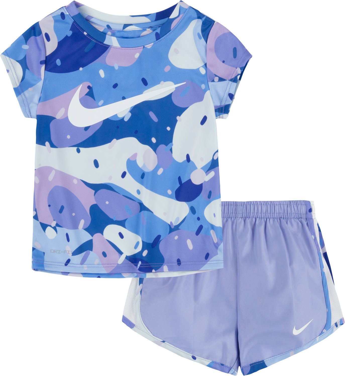 Nike Toddler Girls' DriFIT Printed Tshirt and Temp Shorts Set Academy