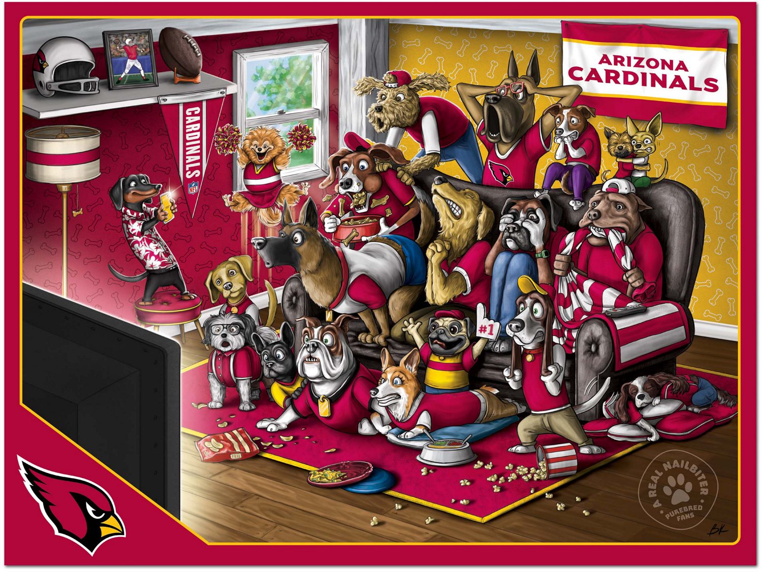 YouTheFan Arizona Cardinals Purebred Fans 500 Piece Puzzle  - view number 2