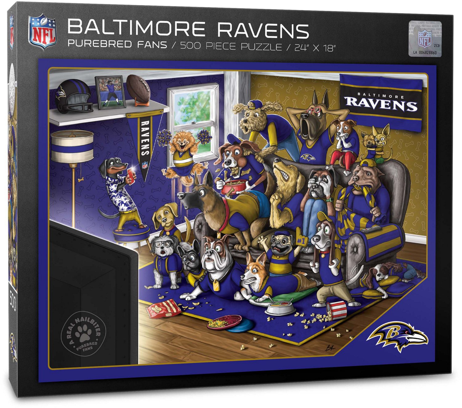 YouTheFan Baltimore Ravens Purebred Fans 500 Piece Puzzle