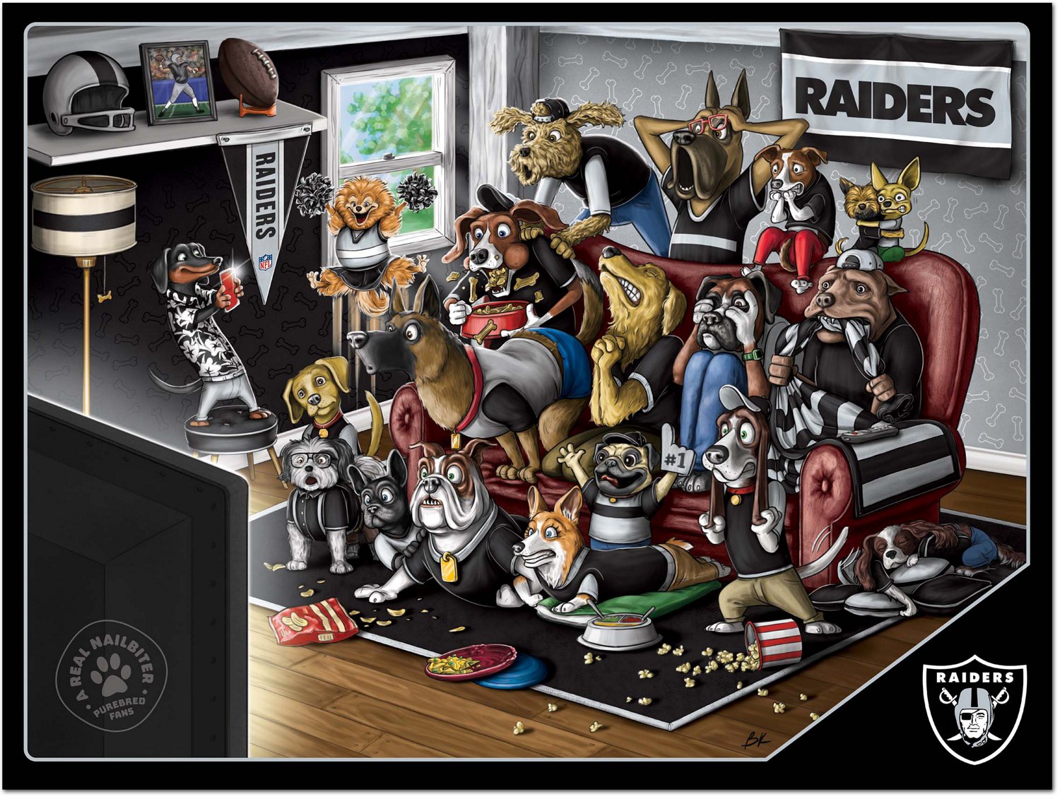 YouTheFan Las Vegas Raiders Purebred Fans 500 Piece Puzzle  - view number 2