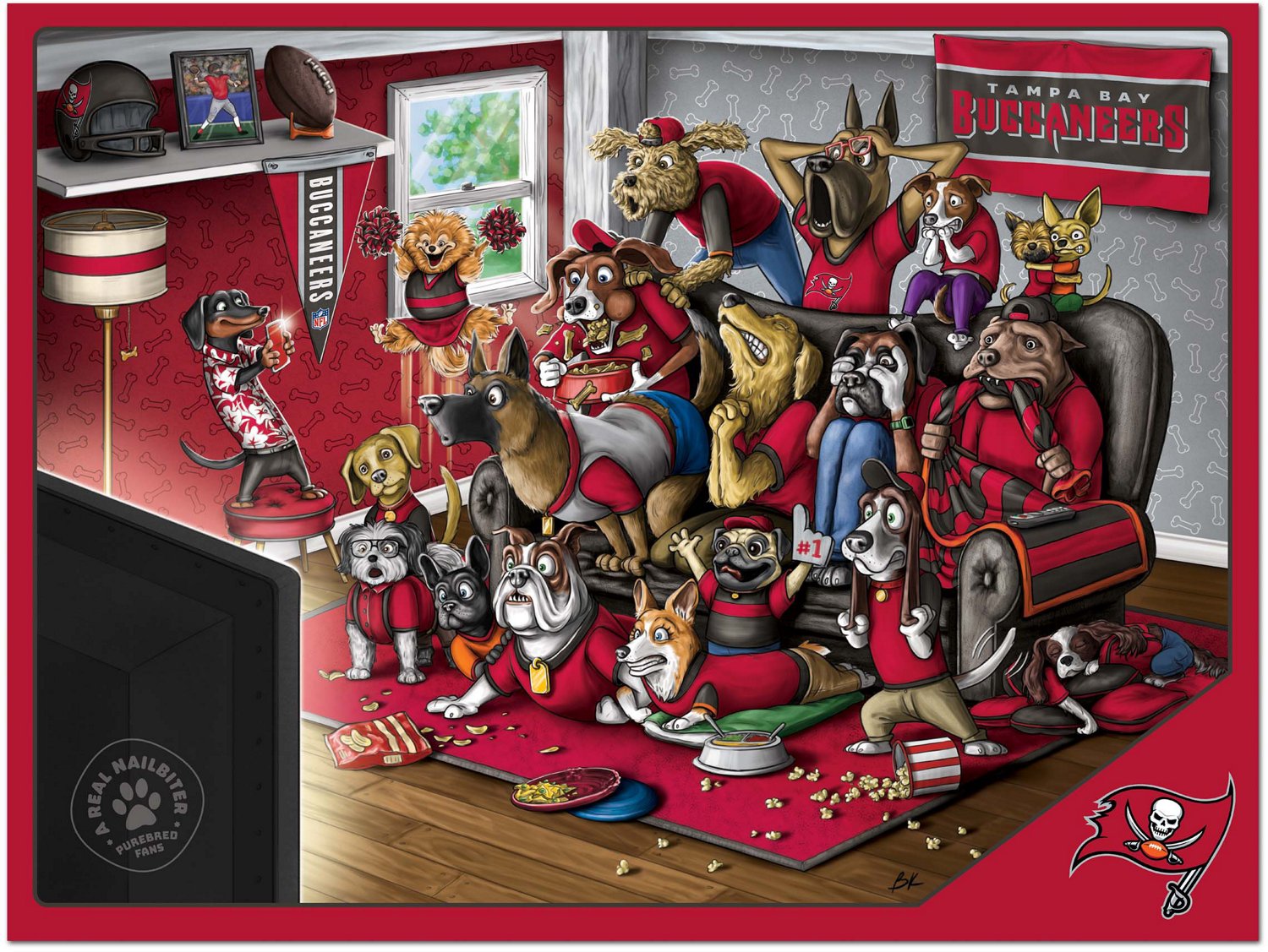 YouTheFan Tampa Bay Buccaneers Purebred Fans 500 Piece Puzzle  - view number 2