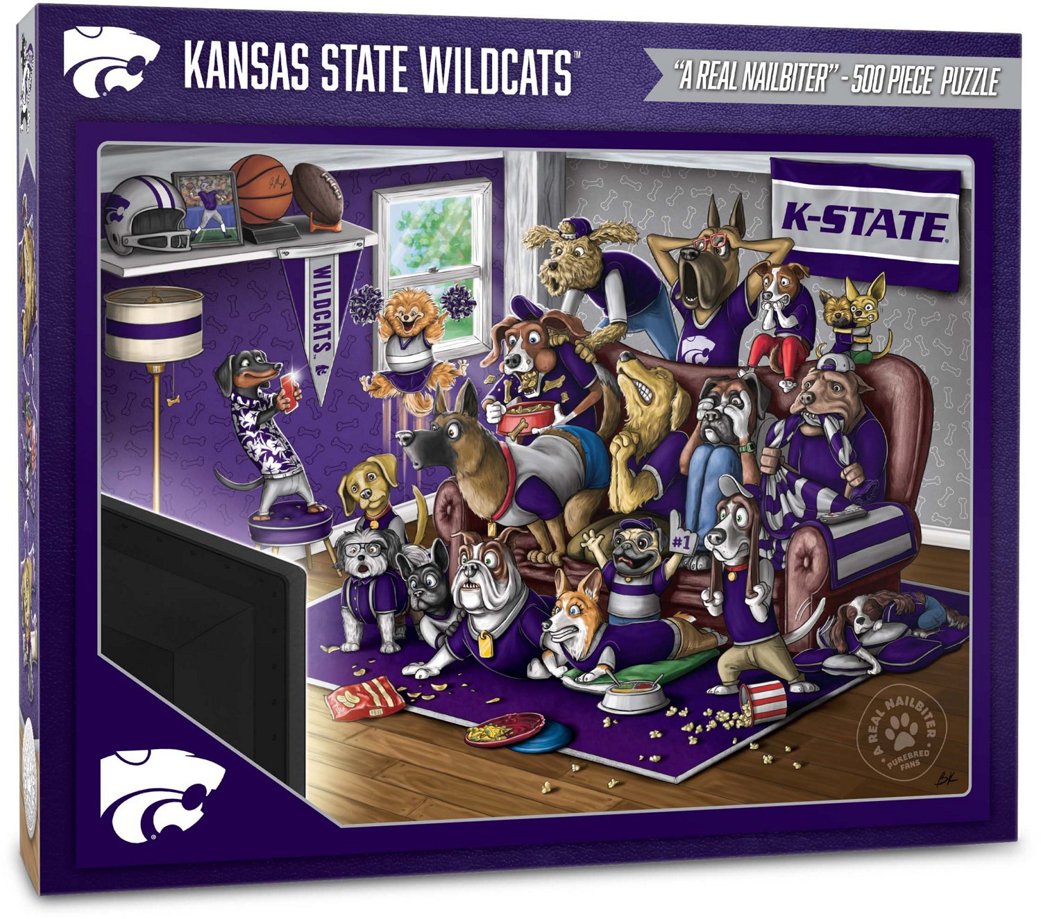 YouTheFan Kansas State University Purebred Fans 500 Piece Puzzle