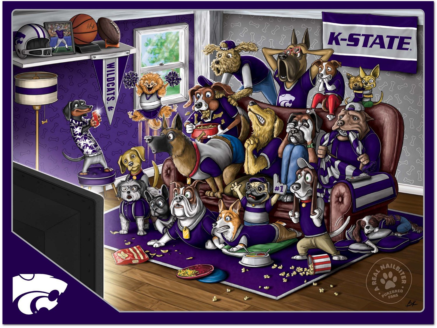 YouTheFan Kansas State University Purebred Fans 500 Piece Puzzle