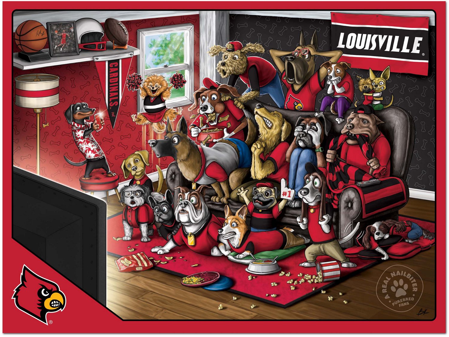 YouTheFan University of Louisville Purebred Fans 500 Piece Puzzle