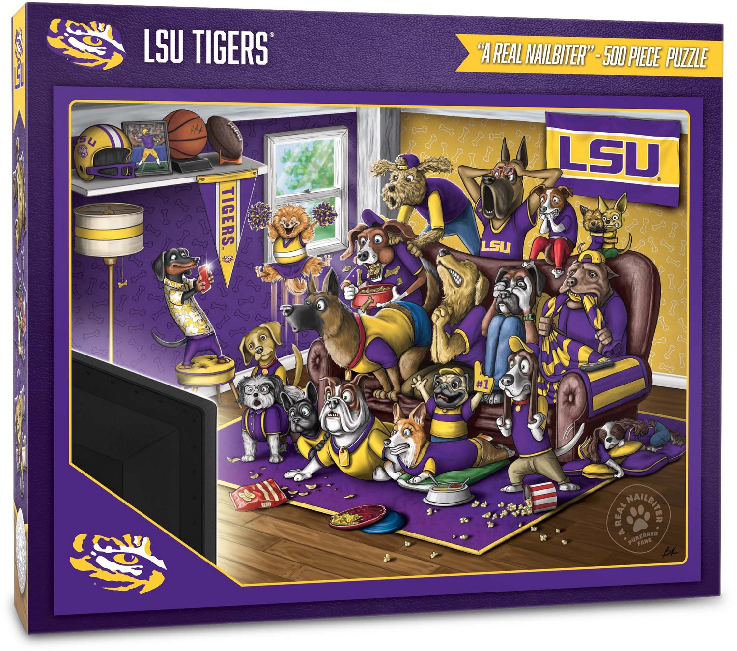 YouTheFan Louisiana State University Purebred Fans 500 Piece Puzzle