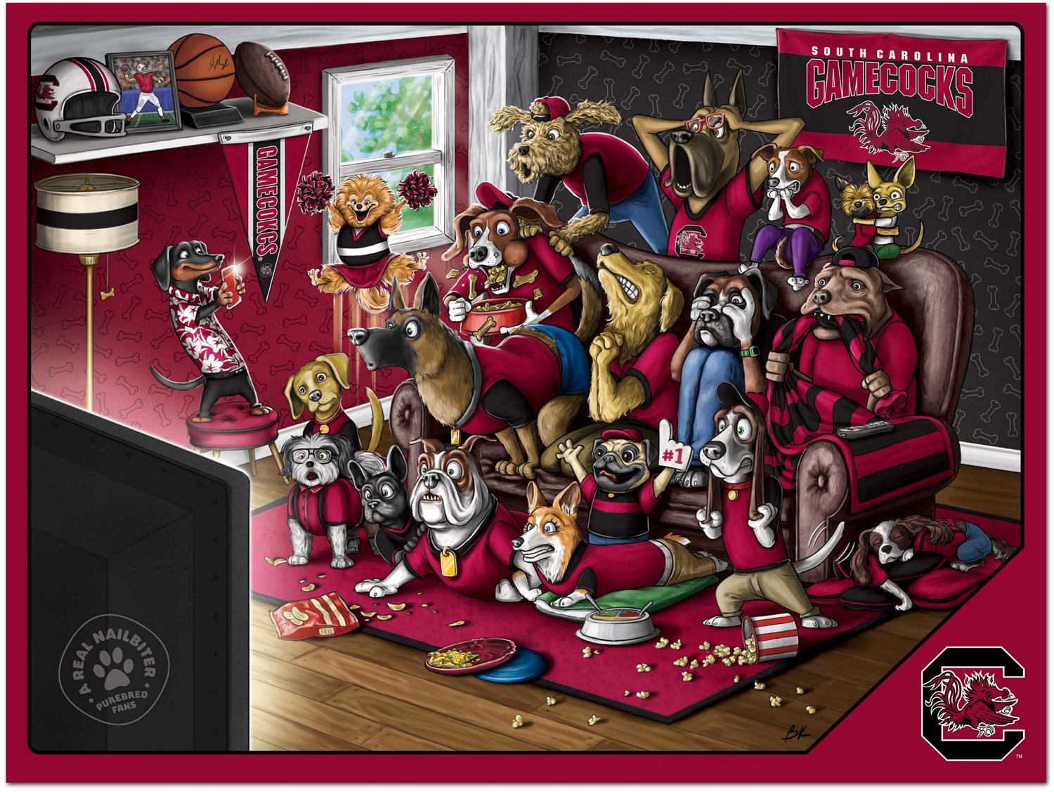 YouTheFan University of South Carolina Purebred Fans 500 Piece Puzzle