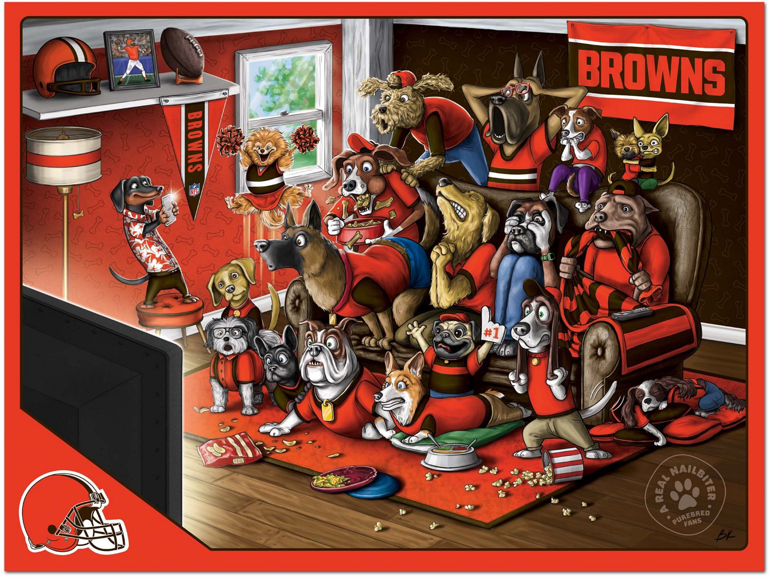 YouTheFan Cleveland Browns Purebred Fans 500 Piece Puzzle  - view number 2