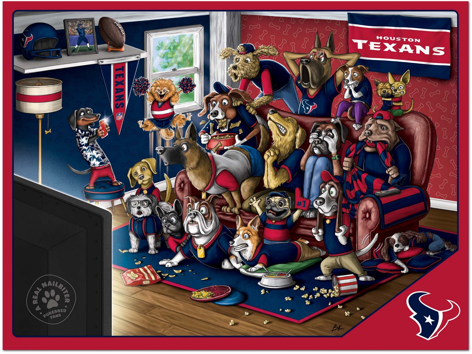 YouTheFan Houston Texans Purebred Fans 500 Piece Puzzle