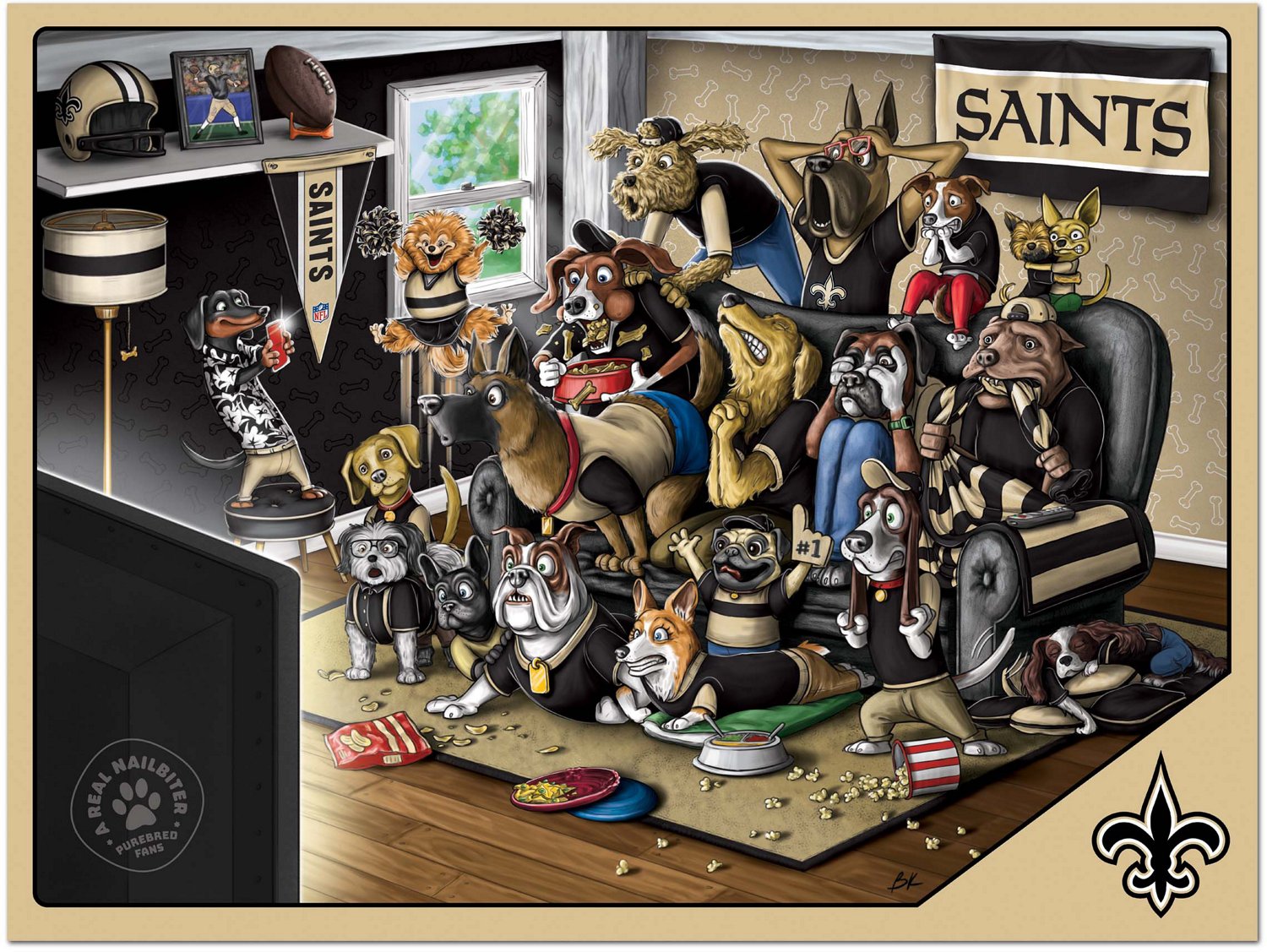 YouTheFan New Orleans Saints Purebred Fans 500 Piece Puzzle  - view number 2