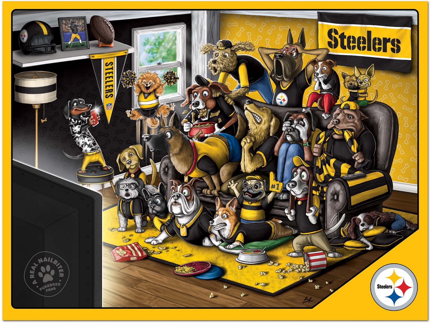 YouTheFan Pittsburgh Steelers Purebred Fans 500 Piece Puzzle  - view number 2