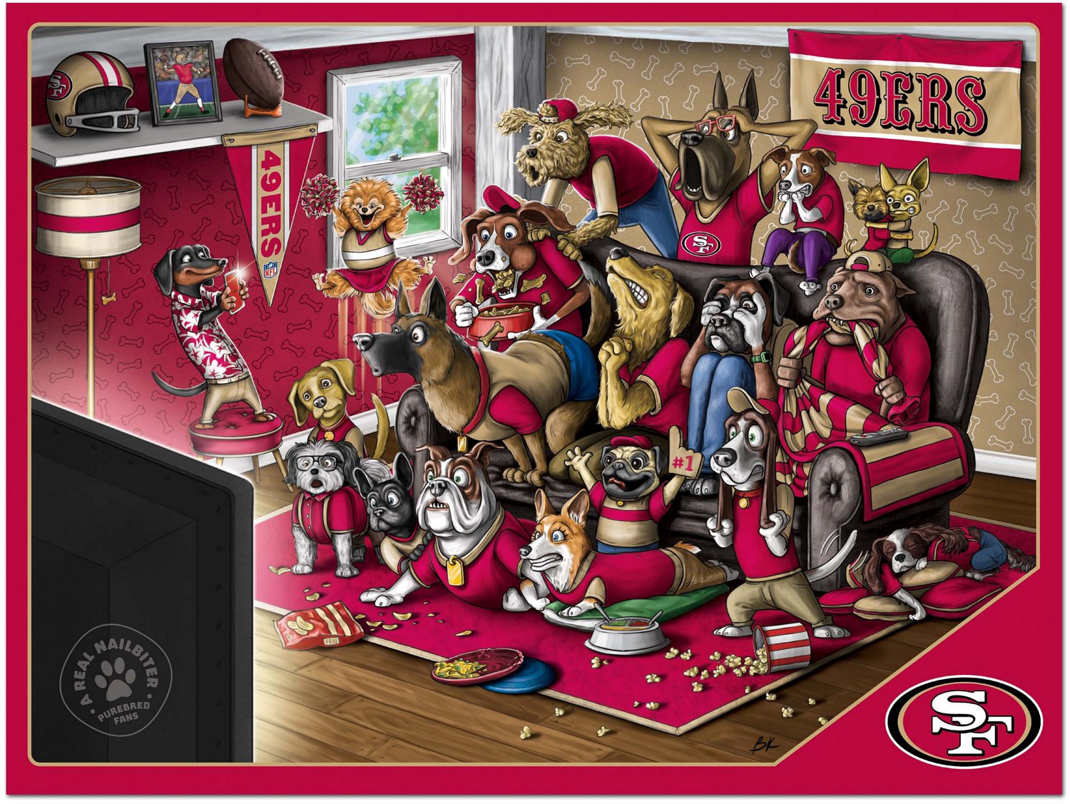 YouTheFan San Francisco 49ers Purebred Fans 500 Piece Puzzle                                                                     - view number 2