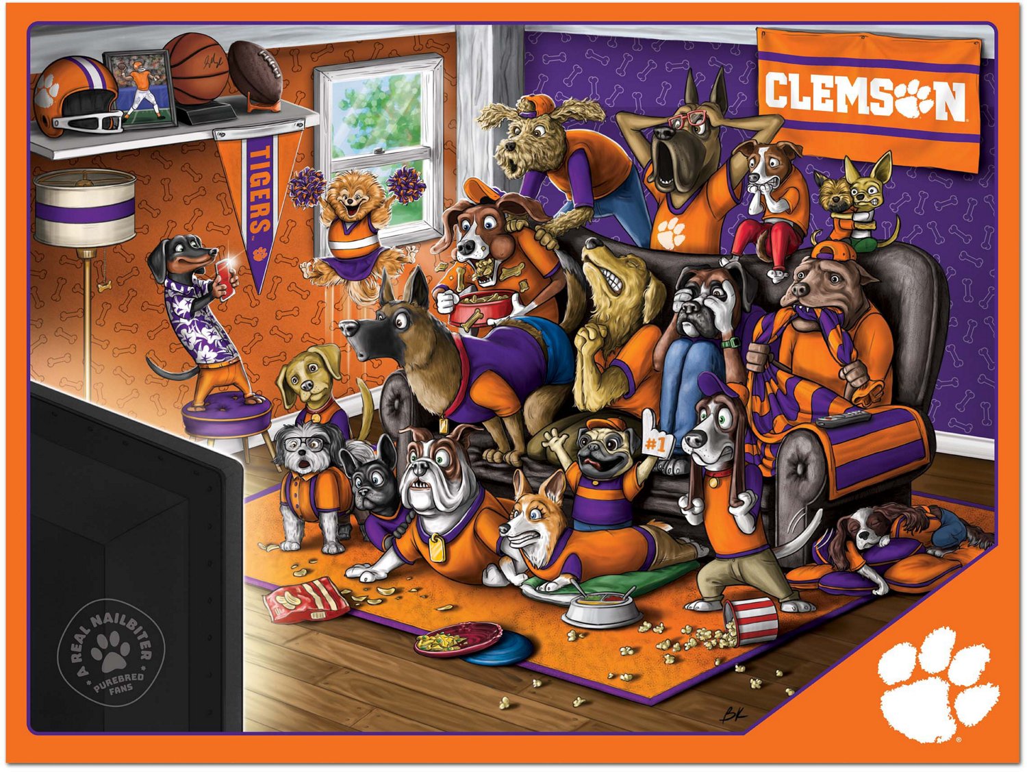 YouTheFan Clemson University Purebred Fans 500 Piece Puzzle